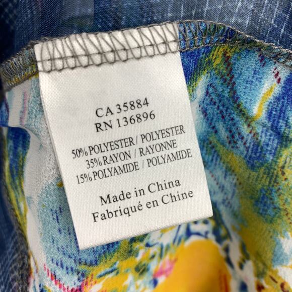 Fun Sport Womens Mix Media Patchwork Vest Kimono L Multicolor Boho Asymmetrical - Picture 6 of 6